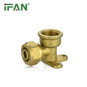 Ifan All Size ISO 15875 Gas Fittings 1/2" 3/4" Gas Compression Fitting Seated Elbow Brass Pex Fittings