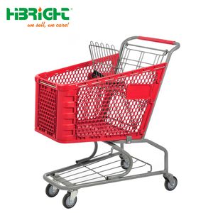 Heavy Duty Plastic Shopping Cart for Supermarket