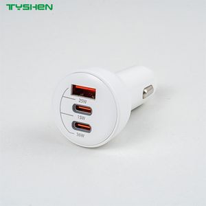 70W 2c1a Aluminum Fast Car Charger Pd/PP. S Triple Port USB-C Car Adapter