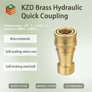 Brass Quick Coupling Zg1/4 Thread Ideal for High Pressure Hydraulic Connections