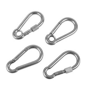 Snap Hook Stamped D-Ring Stainless Spring Steel Climbing Carabiner with Eyeletstainless Steel