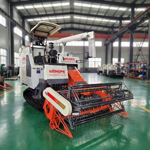 Long Rubber Crawler Paddy Rice Combine Harvester Machine