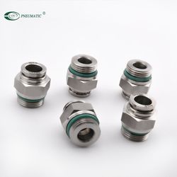 10mm 1/4 Male Straight Stainless Steel Pneumatic Air Tube Fitting