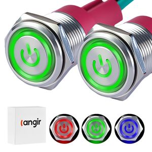 15A Black Aluminum Emergency Stop 16mm 22mm High Current Push Button Switch